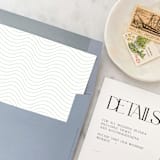 "A7 Envelope Liners Green Waves Square Flap (set of 10)" - Envelope Liners in green by Design by Laney