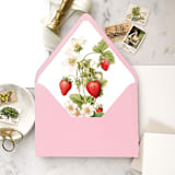 "A7 Envelope Liners Vintage Strawberries (set of 10)" - Envelope Liners in red by Design by Laney