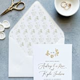 "Sage Floral Toile Envelope Liner | Set of 10 | For 5x7” invitations" - Envelope Liners in green by Cotton and Bow