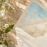 "Coastal Watercolor Envelope Liner | Set of 10" - Envelope Liners in multicolor by Paper Haven
