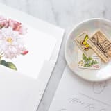 "A7 Envelope Liners Pink Fluffy Roses Square Flap (set of 10)" - Envelope Liners in pink by Design by Laney