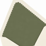 "Moss Green Scalloped Laser Envelope Liner (Pack of 20)" - Envelope Liners in green by Paper Haven