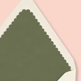 "Moss Green Scalloped Laser Envelope Liner (Pack of 20)" - Envelope Liners in green by Paper Haven