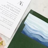 "A7 Envelope Liners Ocean Waves Beach Square Flap (set of 10)" - Envelope Liners in multicolor by Design by Laney