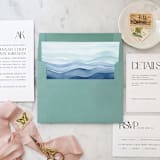 "A7 Envelope Liners Ocean Waves Beach Square Flap (set of 10)" - Envelope Liners in multicolor by Design by Laney