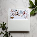 "Wildflowers Watercolor Square Envelope Liner | Set of 10" - Envelope Liners in white by Campofiore Paper Studio