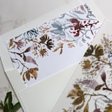 "Wildflowers Watercolor Square Envelope Liner | Set of 10" - Envelope Liners in white by Campofiore Paper Studio