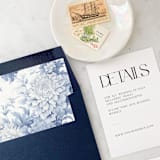 "A7 Envelope Liners Blue Floral Toile Square Flap (set of 10)" - Envelope Liners in blue by Design by Laney
