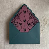 "Versailles Nocturne Merlot envelope liner for A7 euro flap envelope | pack of 10" - Envelope Liners in purple by Ivory Invitations