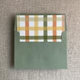 "Pasta checkers envelope liner for A7 square flap envelope | pack of 10" - Envelope Liners in multicolorassorted-colors by Ivory Invitations