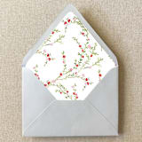 "Pink and Red Floral Envelope Liner | Set of 10 | For 5x7” Invitations" - Envelope Liners in red by Cotton and Bow
