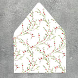 "Pink and Red Floral Envelope Liner | Set of 10 | For 5x7” Invitations" - Envelope Liners in red by Cotton and Bow