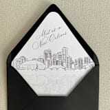"New Orleans Skyline Envelope Liner with Custom text and print color | Set of 10 | Self Adhesive | For 5x7 Euro Flap Envelope" - Envelope Liners in white by Kimee Meyer