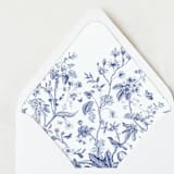 "Chinosire Floral Liner | Set of 25 Euro Envelope Liners" - Envelope Liners in blue by Nikki Turner