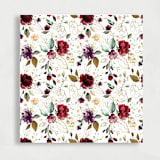 "Burgundy Gold Florals | Set of 25 Envelope Liners" - Envelope Liners in gold by Nikki Turner
