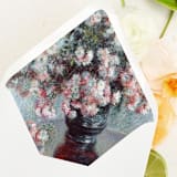 "Beauty in Chrysanthemums  | Set of 25 Euro Envelope Liners" - Envelope Liners in blue by Nikki Turner