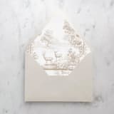 "A7 Envelope Liners Forest Toile Pattern (set of 10)" - Envelope Liners in beige by Design by Laney