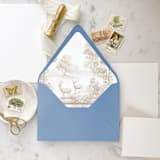 "A7 Envelope Liners Forest Toile Pattern (set of 10)" - Envelope Liners in beige by Design by Laney