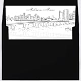 "Miami Skyline Envelope Liner with custom text/saying | Set of 10 | For 5x7 Minted Square Flap Envelope" - Envelope Liners in white by Kimee Meyer
