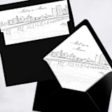"Miami Skyline Envelope Liner with custom text/saying | Set of 10 | For 5x7 Minted Square Flap Envelope" - Envelope Liners in white by Kimee Meyer
