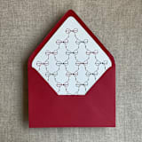"Holiday ribbon bows printed envelope liner for A7 euro flap envelope | pack of 10" - Envelope Liners in multicolorassorted-colors by Ivory Invitations