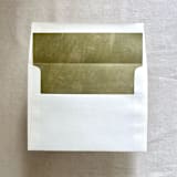 "A7 Envelope Liners Fresco Texture in Citron Green for Straight Flap Envelopes | Pack of 10" - Envelope Liners in green by Renée Stramel