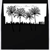 "Miami Beach Skyline Envelope Liner with custom text/saying | Set of 10 | For 5x7 Minted Square Flap Envelope" - Envelope Liners in white by Kimee Meyer