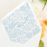 "Light Blue Coral Reef Liner | Set of 25 Euro Envelope Liners" - Envelope Liners in blue by Nikki Turner