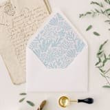 "Light Blue Coral Reef Liner | Set of 25 Euro Envelope Liners" - Envelope Liners in blue by Nikki Turner