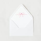 "Dainty Pink Bow Liner | Set of 25 Euro Envelope Liners" - Envelope Liners in pink by Nikki Turner