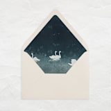 "A7 Fine Art Envelope Liners // Swans (Set of 25)" - Envelope Liners in blue by Clover and Lamb