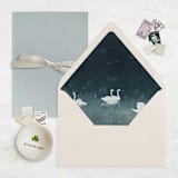 "A7 Fine Art Envelope Liners // Swans (Set of 25)" - Envelope Liners in blue by Clover and Lamb