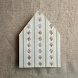 "Emberlin vintage green floral print envelope liner for A7 euro flap envelope | pack of 10" - Envelope Liners in green by Ivory Invitations