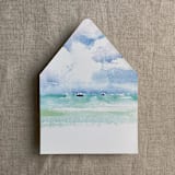 "Kai Seaside printed liner for A7 euro flap envelope | pack of 10" - Envelope Liners in multicolorassorted-colors by Ivory Invitations