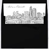 "Charlotte Skyline Envelope Liner with custom text/saying | Set of 10 | For 5x7 Minted Square Flap Envelope" - Envelope Liners in white by Kimee Meyer