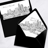 "Charlotte Skyline Envelope Liner with custom text/saying | Set of 10 | For 5x7 Minted Square Flap Envelope" - Envelope Liners in white by Kimee Meyer