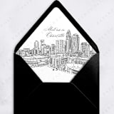 "Charlotte Skyline Envelope Liner with custom text/saying | Set of 10 | For 5x7 Minted Square Flap Envelope" - Envelope Liners in white by Kimee Meyer
