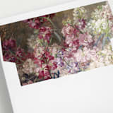"Romantic Blush & Burgundy Oil Painting| Set of 25 Wedding Envelope Liner" - Envelope Liners in purple by Nikki Turner
