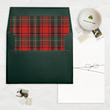 "A7 Envelope Liners Square Flap // Holiday Plaid 1 (Set of 25)" - Envelope Liners in red by Clover and Lamb