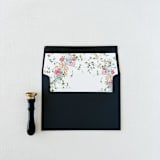 "Pink and blue  Wildflower Garden Wedding Invitation Envelope Liners  A7, 5 x 7 Set of 10" - Envelope Liners in multicolorassorted-colors by Eva Friesen
