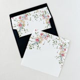 "Pink and blue  Wildflower Garden Wedding Invitation Envelope Liners  A7, 5 x 7 Set of 10" - Envelope Liners in multicolorassorted-colors by Eva Friesen