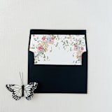 "Pink and blue  Wildflower Garden Wedding Invitation Envelope Liners  A7, 5 x 7 Set of 10" - Envelope Liners in multicolorassorted-colors by Eva Friesen