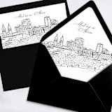 "Akron Georgia Skyline Envelope Liner with custom text/saying | Set of 10 | For 5x7 Minted Square Flap Envelope" - Envelope Liners in white by Kimee Meyer