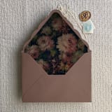 "Antique garden floral liner for A7 euro flap envelope | pack of 10" - Envelope Liners in multicolor by Ivory Invitations