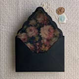 "Antique garden floral liner for A7 euro flap envelope | pack of 10" - Envelope Liners in multicolor by Ivory Invitations