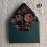 "Antique garden floral liner for A7 euro flap envelope | pack of 10" - Envelope Liners in multicolor by Ivory Invitations