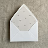 "Baby ribbon bows printed envelope liner for A7 euro flap envelope | pack of 10" - Envelope Liners in beige by Ivory Invitations