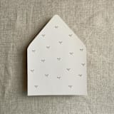 "Baby ribbon bows printed envelope liner for A7 euro flap envelope | pack of 10" - Envelope Liners in beige by Ivory Invitations