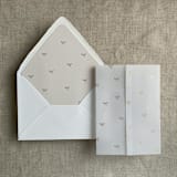 "Baby ribbon bows printed envelope liner for A7 euro flap envelope | pack of 10" - Envelope Liners in beige by Ivory Invitations