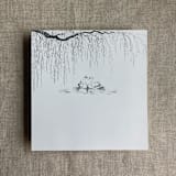 "willow and swan graphite print liner for A7 square flap envelope | pack of 10" - Envelope Liners in black by Ivory Invitations